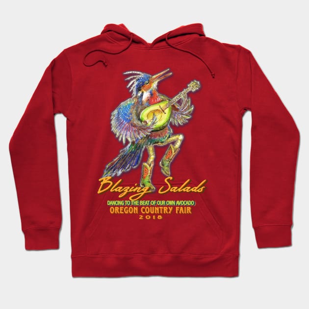 Blazing Avo Dancer Hoodie by flyingjillio